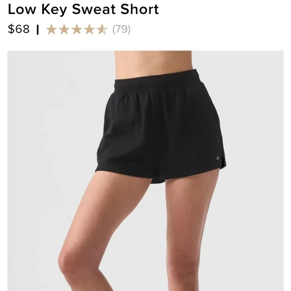 ヨガ alo yoga Low Key Sweat Short Low Key Sweat Short - Black | ALO